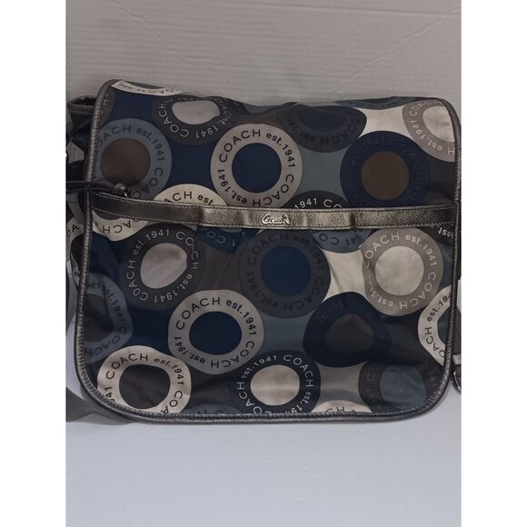 Coach F18377 Multicolor Signature Snaphead Baby Travel Work School Messenger Bag - Picture 1 of 13